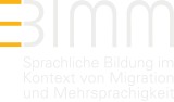 BIMM Logo, Beschreibung: Sprachliche Bildung im Kontext von Migration und Mehrsprachigkeit