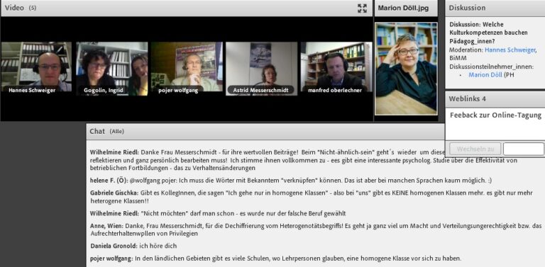 Online-Übertragung „Diversitätskompetenz in Bildungseinrichtungen“