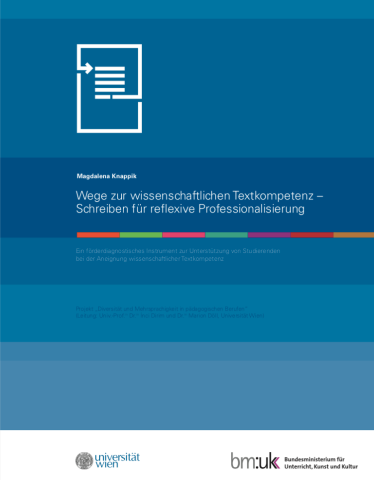 Wege zur wissenschaftlichen Textkompetenz – Schreiben für reflexive Professionalisierung
